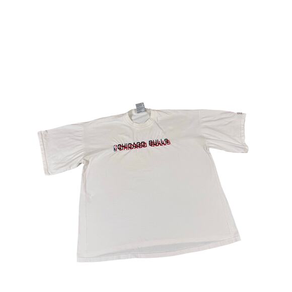 Vintage Logo Athletic Men’s Chicago Bulls Shirt Embroidered White XL